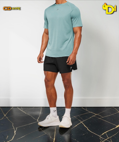 Hybrid Engineered Jacquard T-Shirt "Storm Blue"