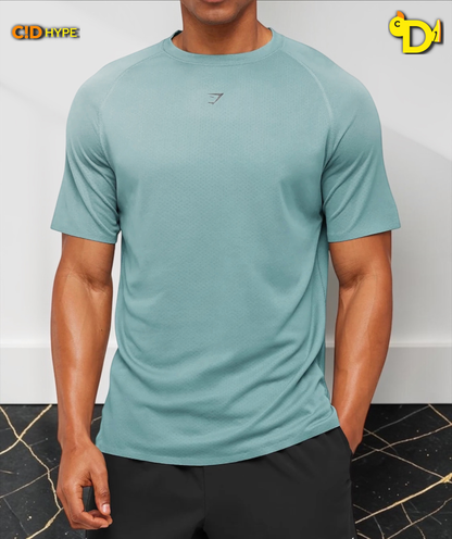 Hybrid Engineered Jacquard T-Shirt "Storm Blue"