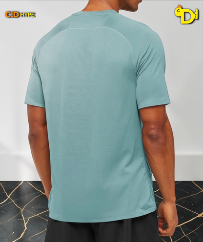 Hybrid Engineered Jacquard T-Shirt "Storm Blue"