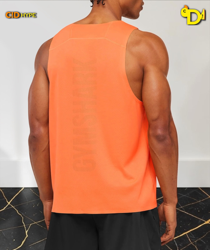 Hybrid Engineered Jacquard Tank "Dayglow Peach"