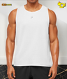 Hybrid Engineered Jacquard Tank "White"