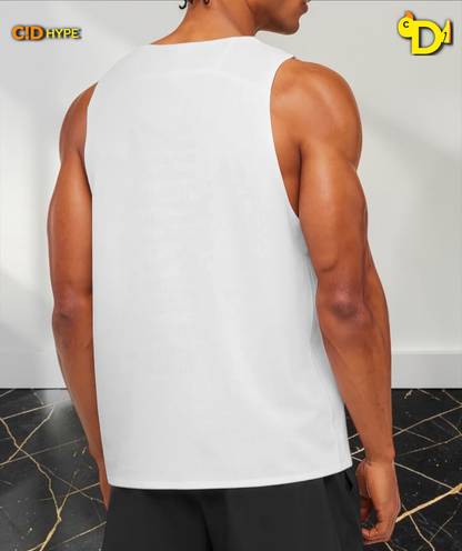 Hybrid Engineered Jacquard Tank "White"