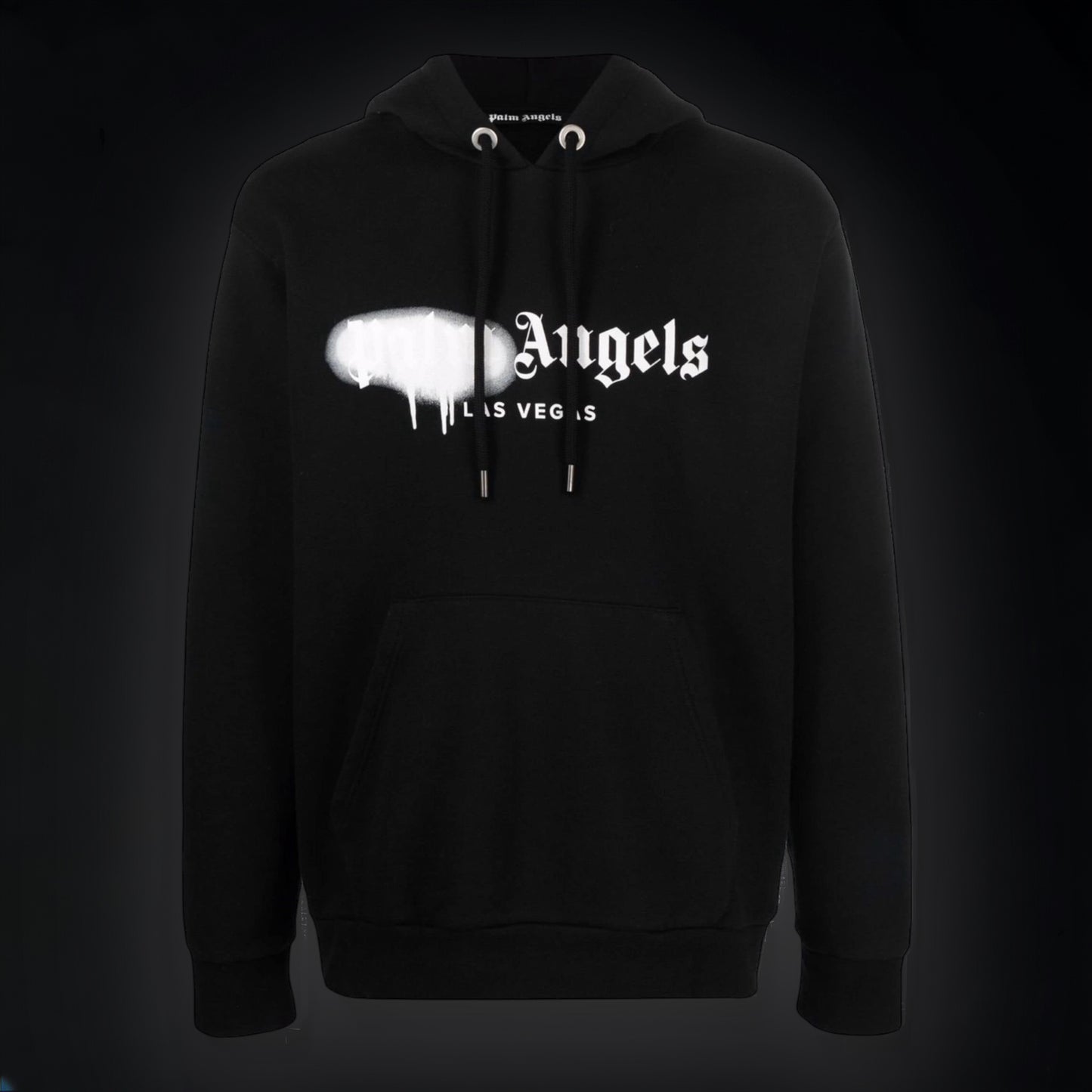 Palm Angels Las Vegas Sprayed Hoodie "Black/White"