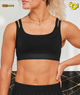 Interval Seamless Medium Support Sports Bra "Black"