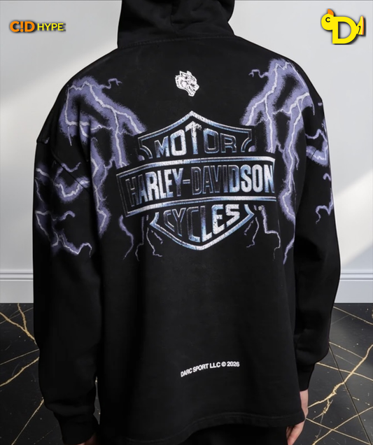 Iron Lightning "Moaty" Hoodie in Black Drift Wash