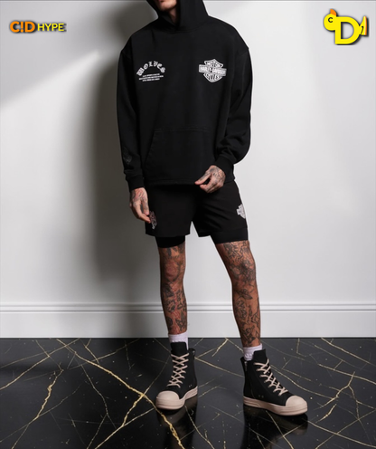 Iron Lightning "Moaty" Hoodie in Black Drift Wash