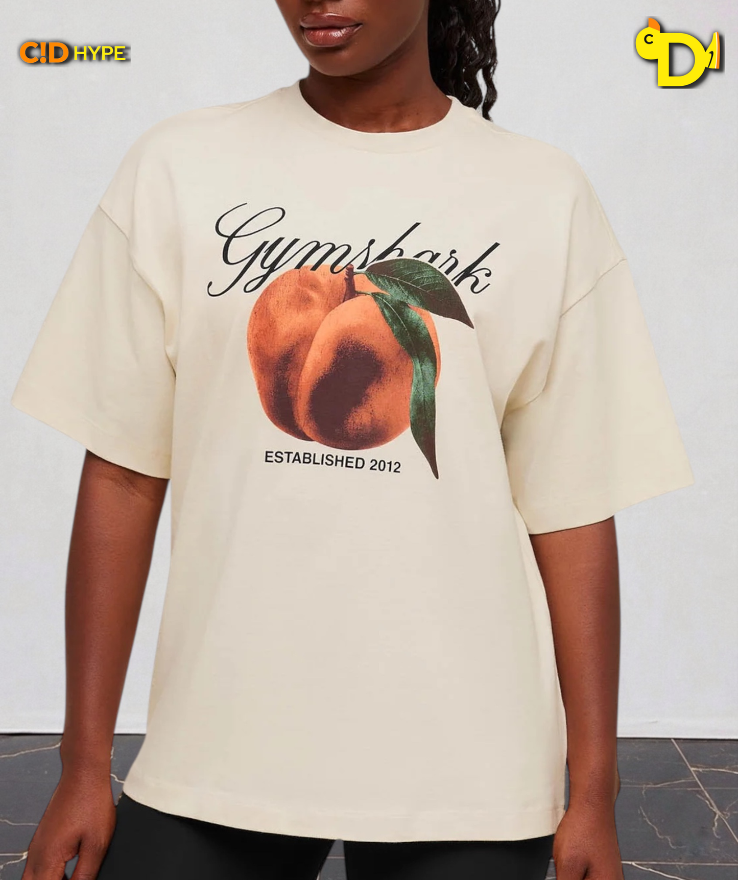 Juicy Peach Short Sleeve T-Shirt “Oat White”