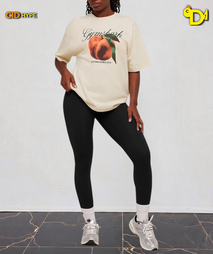 Juicy Peach Short Sleeve T-Shirt “Oat White”