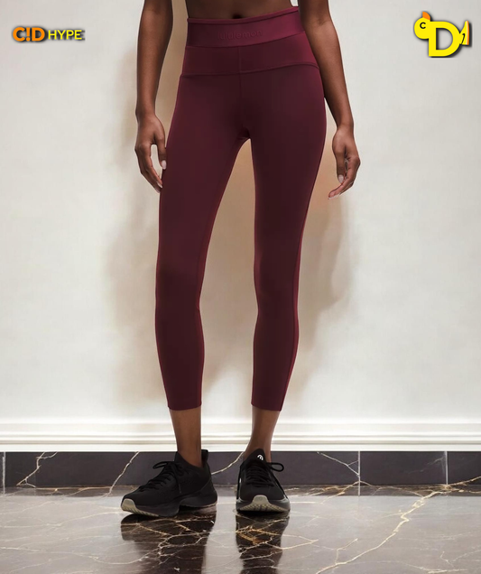 License to Train High-Rise Tight 25" Logo "Burgundy Bay"