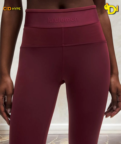 License to Train High-Rise Tight 25" Logo "Burgundy Bay"