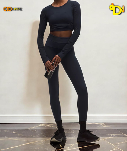 License to Train High-Rise Tight 25" Logo "True Navy"