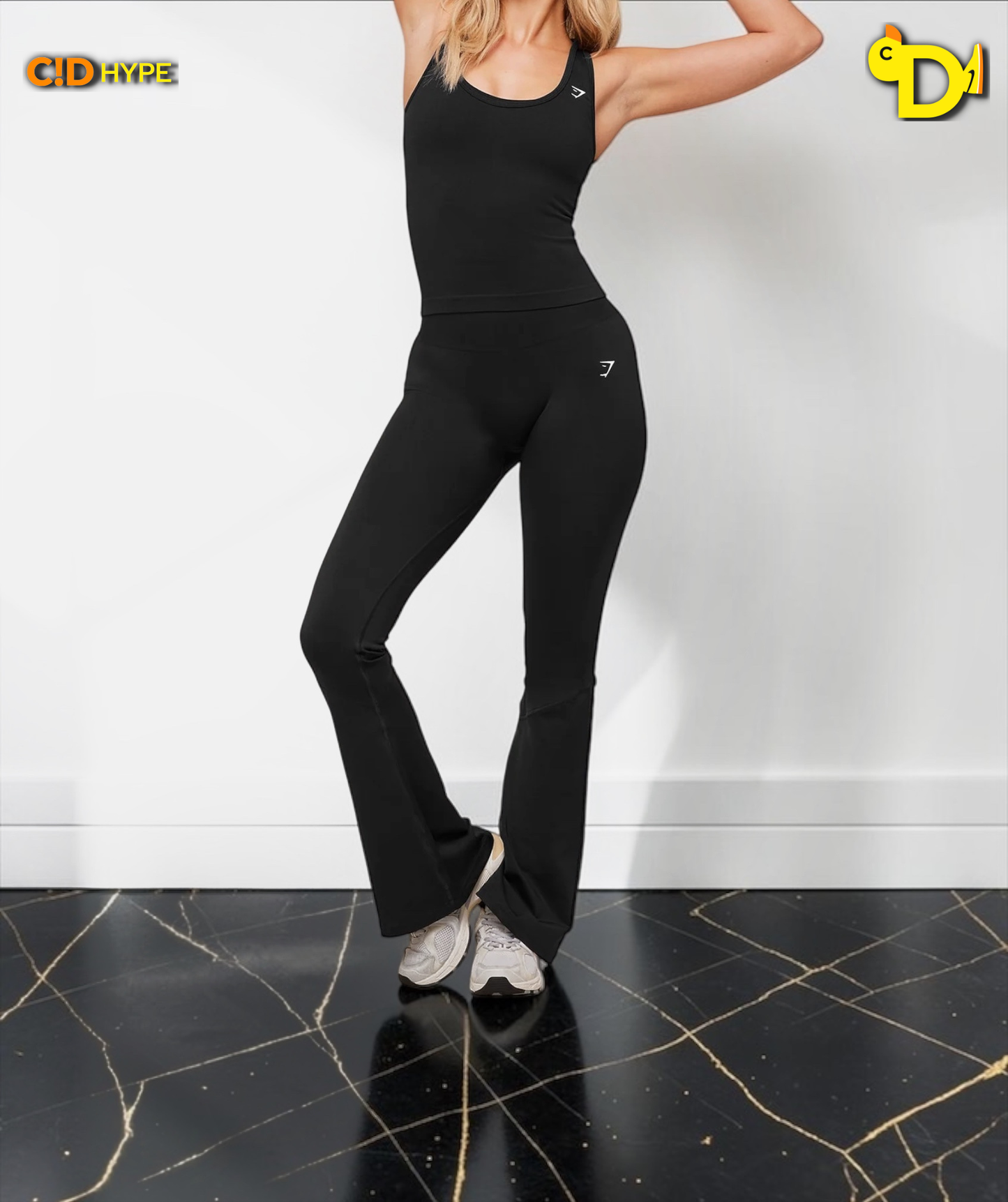 Light Hold Flared Leggings "GS Black"