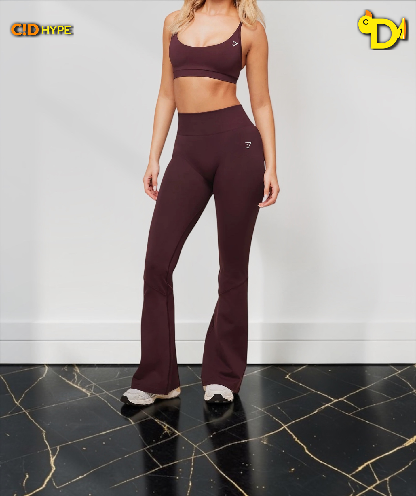 Light Hold Flared Leggings "GS Cherry Purple"