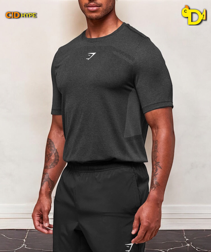 Lightweight Seamless T-Shirt "Black/Silhouette Grey"