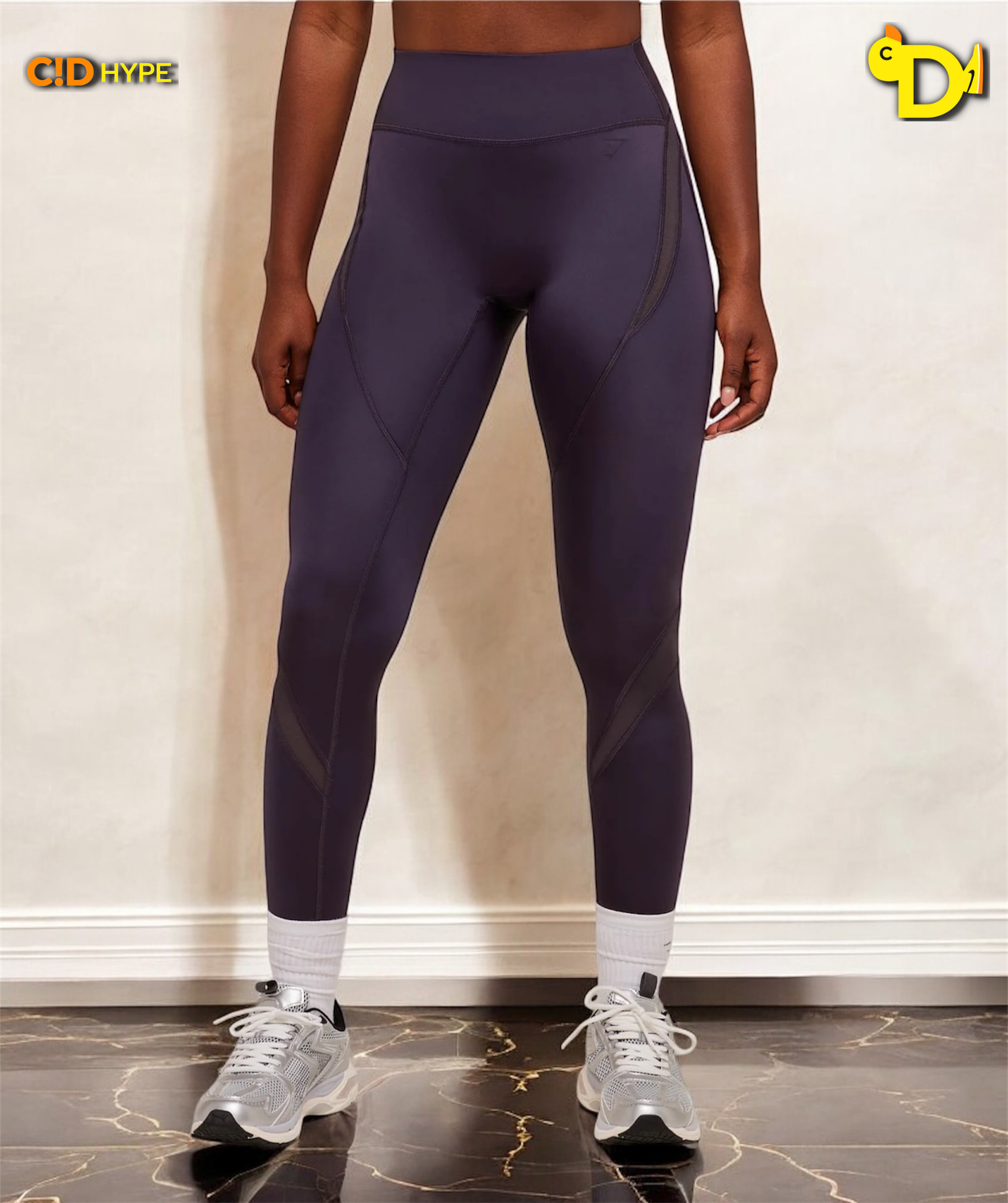 Mesh Panel Legging “Midnight Purple”