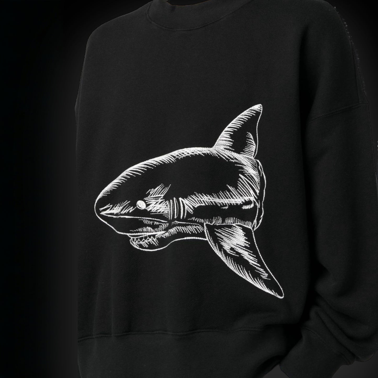 Palm Angels Split Shark Crew "Black"