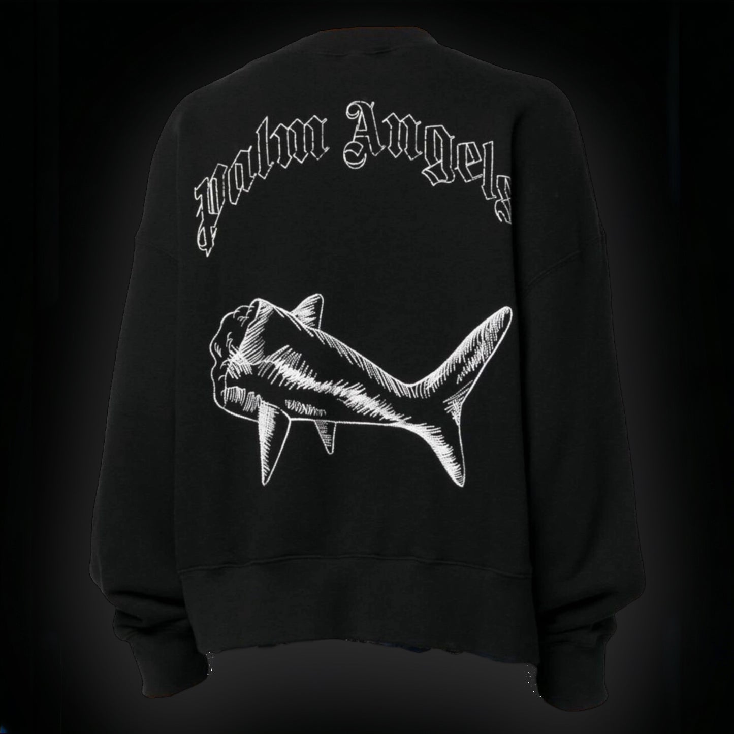 Palm Angels Split Shark Crew "Black"