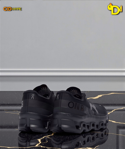 On Cloudmonster 1 "Black/Black"