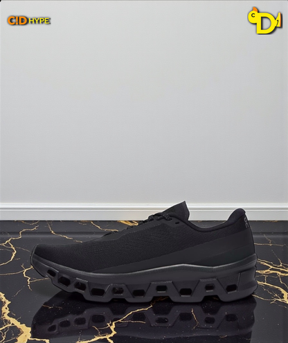 On Cloudmonster 1 "Black/Black"