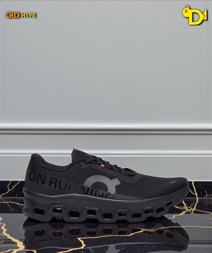 On Cloudmonster 1 "Black/Black"