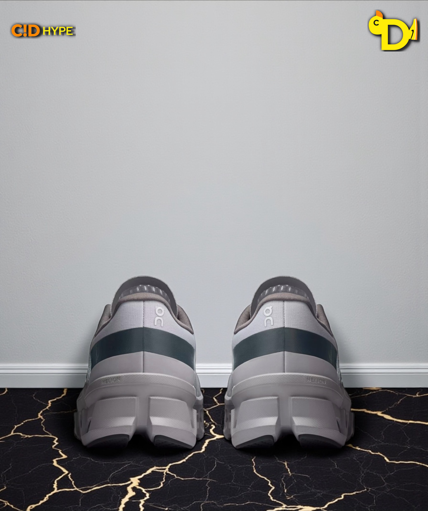 On Cloudmonster 1 "Glacier Grey/Alloy"