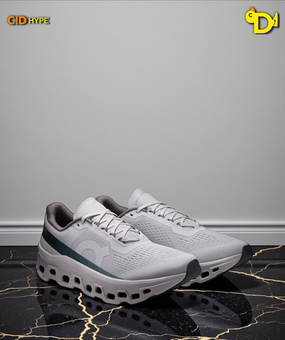 On Cloudmonster 1 "Glacier Grey/Alloy"