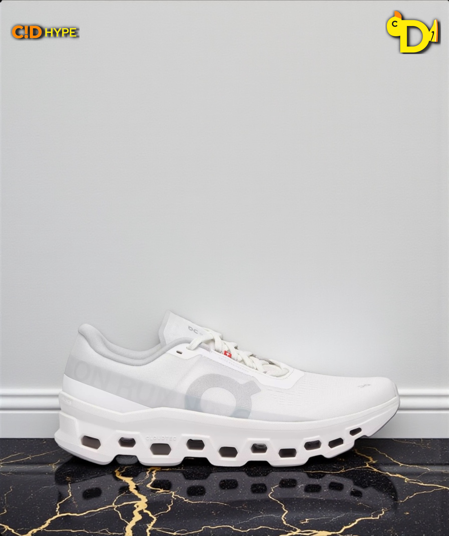 On Cloudmonster 1 "White/White"