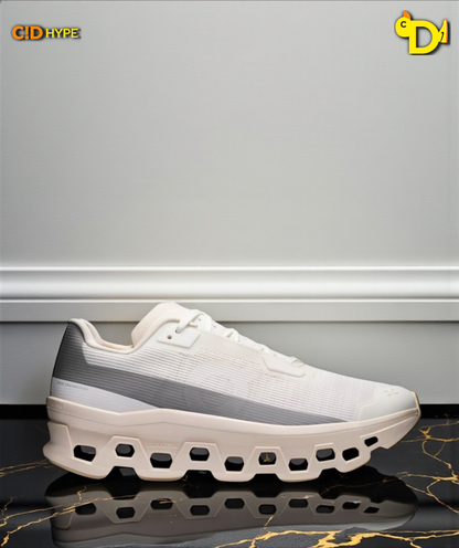 On Cloudmonster Void "Ivory/Seashell"