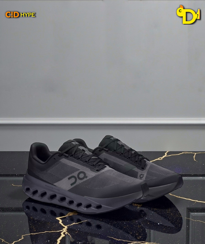 On Cloudsurfer Next "Black/Black/Gray"