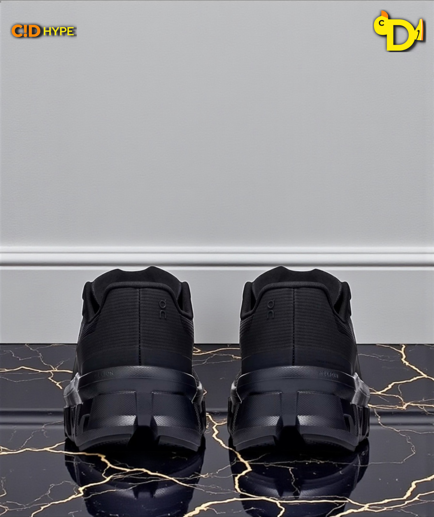 On Cloudmonster Void "Black/Black"