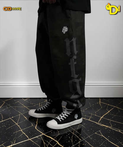 Our Mantra Lounger Sweat Pants in Black Vintage Woodland Camo