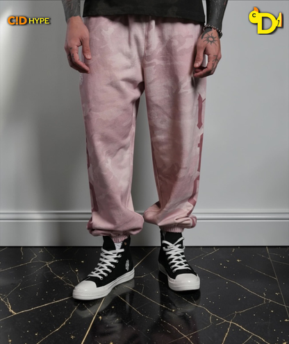 Our Mantra Unisex Lounger Sweat Pants in Blush Vintage Woodland Camo