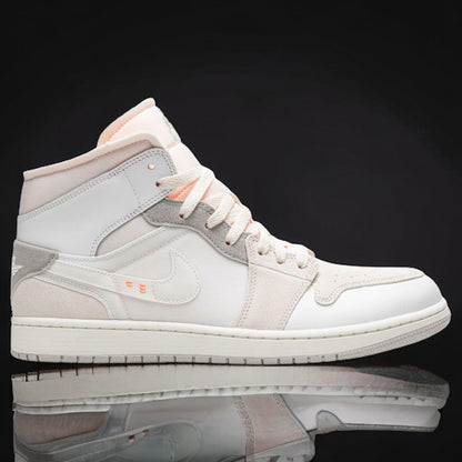 Jordan 1 Mid SE Craft "Inside Out White Grey"