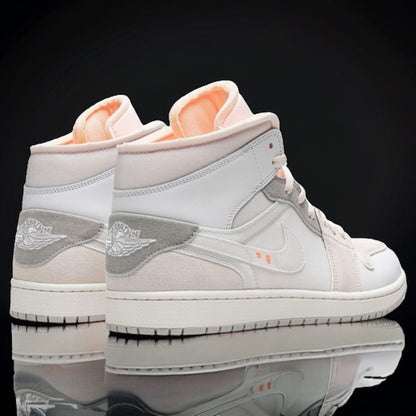 Jordan 1 Mid SE Craft "Inside Out White Grey"