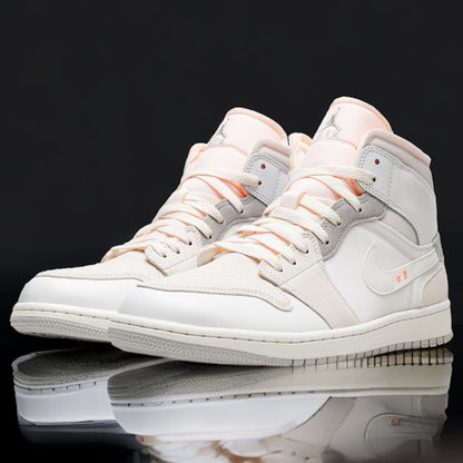 Jordan 1 Mid SE Craft "Inside Out White Grey"