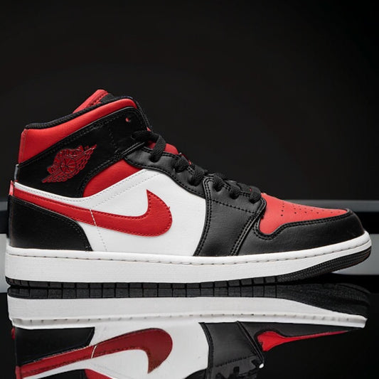 Jordan 1 Mid "Bred Toe (2022)"