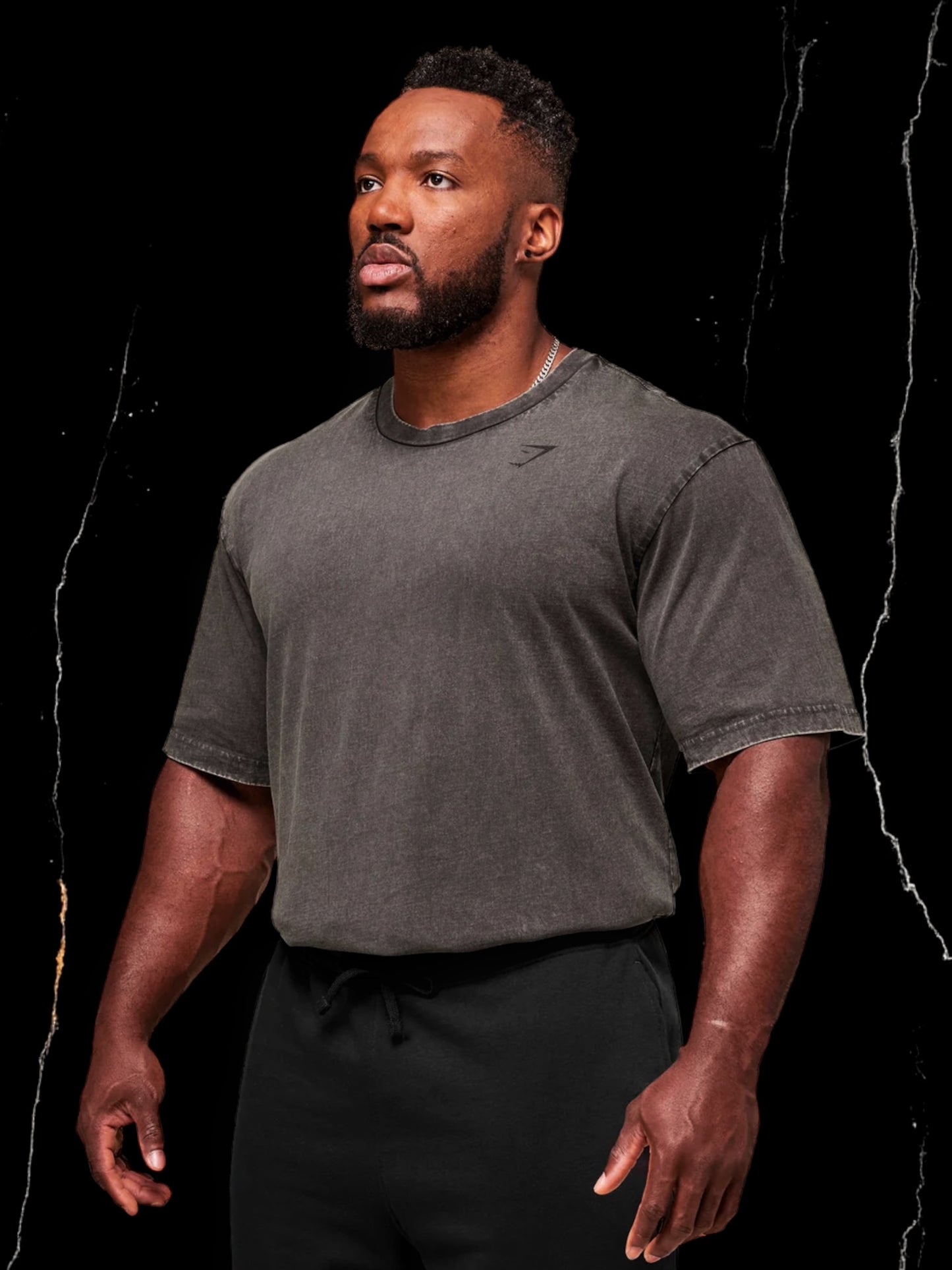 Power Washed T-Shirt "Onyx Grey/Acid Wash Small Ball"