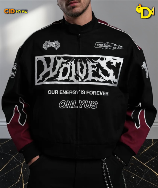 Ride The Fire V2 Gordon Racing Jacket in Black/Oxblood