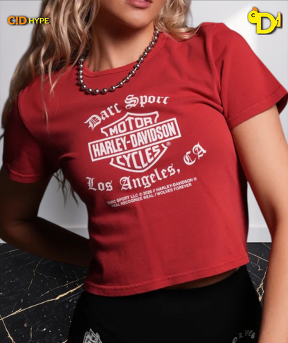 Ride for LA "Timeless" Tee in Roman Red