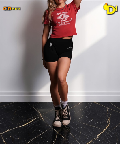 Ride for LA "Timeless" Tee in Roman Red