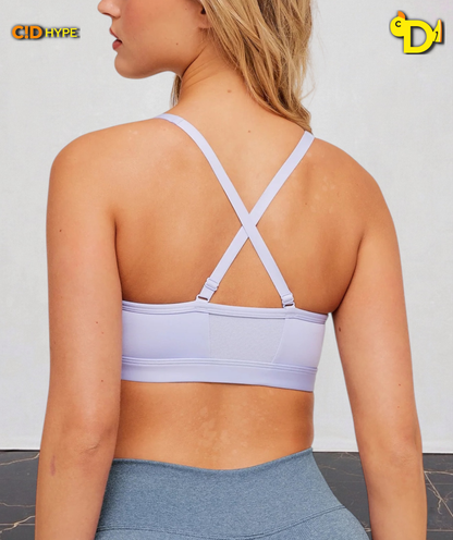 Ruched Sport Bra "Warm Lilac"