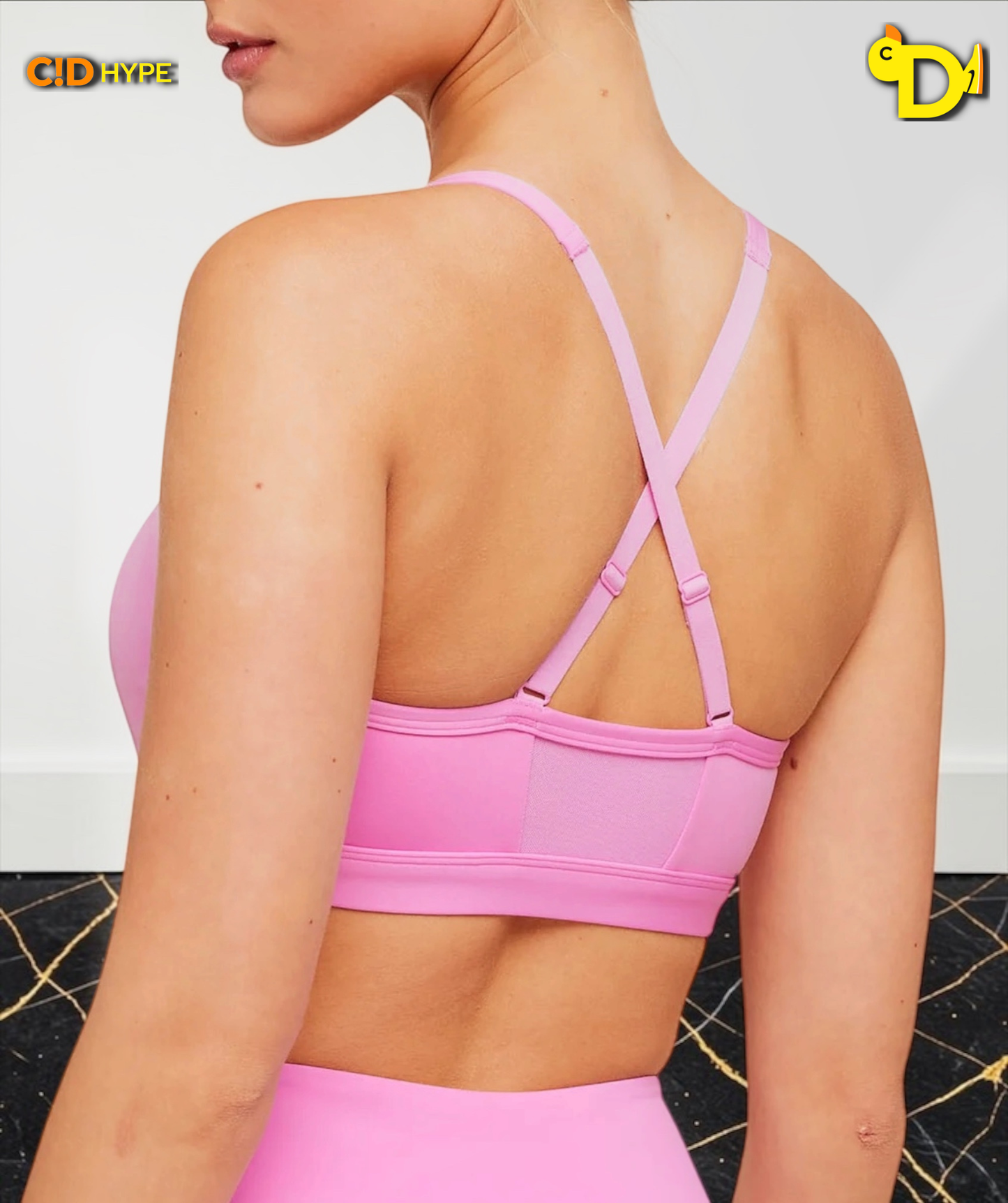 Ruched Sports Bra "Focus Pink"