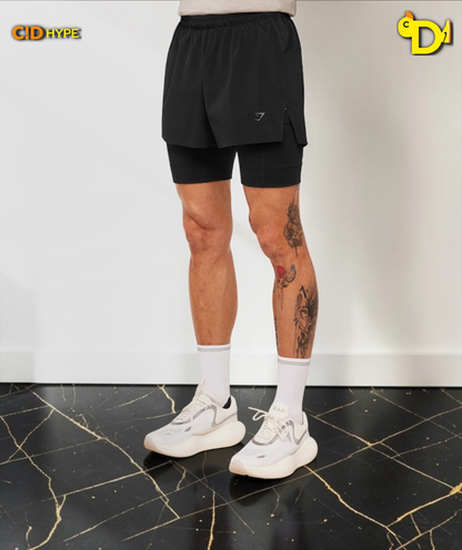 Running Elite 2 in 15" Shorts "Black"