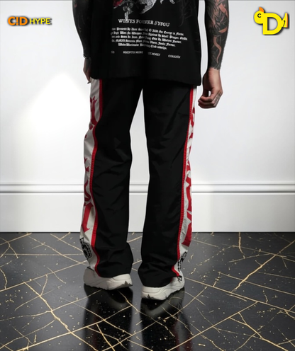 SSDDNFGU Remind Track Pants in Black/Cream/Red