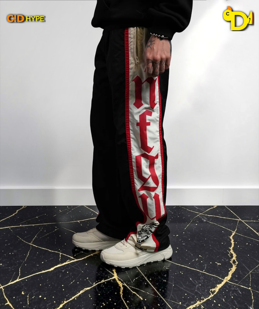 SSDDNFGU Remind Track Pants in Black/Cream/Red