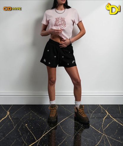 SSDDNFGU Metal "Timeless" Tee in Blush Pink