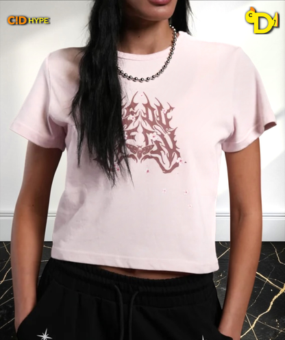 SSDDNFGU Metal "Timeless" Tee in Blush Pink