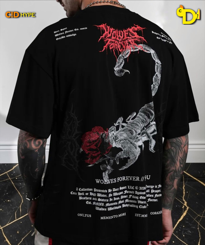 Scorpion Thorns "Premium" Oversized Tee in Black