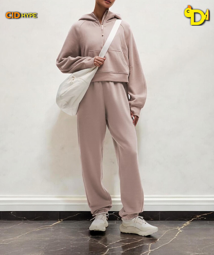 Scuba Mid-Rise Oversized Jogger Regular "Ashen Rose"