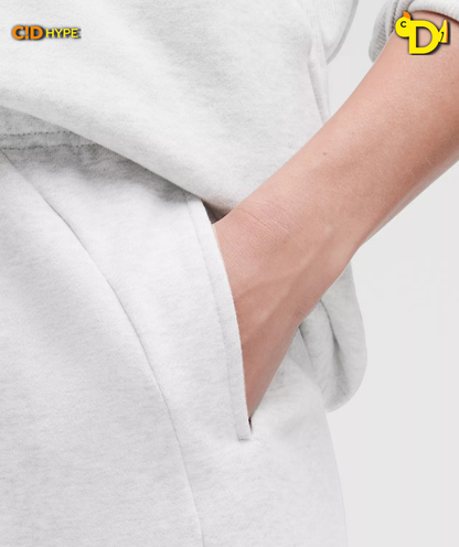 Scuba Mid-Rise Oversized Jogger Regular "Heathered Core Ultra Light Grey"